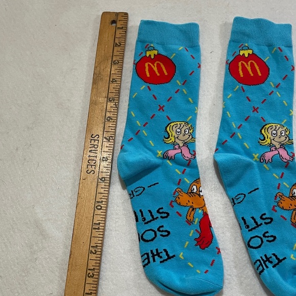 McDonald's Blue Cartoon Character Socks new no package - Picture 3 of 6